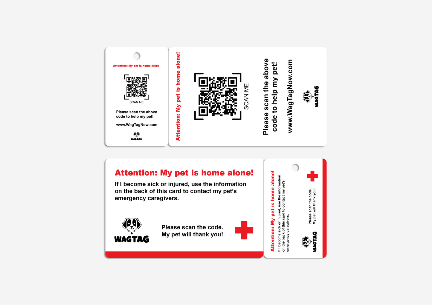 360° Pet Protection Add-On: WagAlert™ Sticker + Emergency Wallet Card